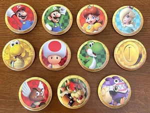 Super Mario Bros. Set Of 11 Collector Buttons - Picture 1 of 5