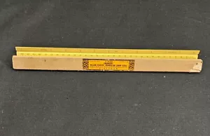 Vintage Dietzen Ingenieure gelb Kunststoff dreieckige Kettenwaage in Box Lineal #21636 - Bild 1 von 5