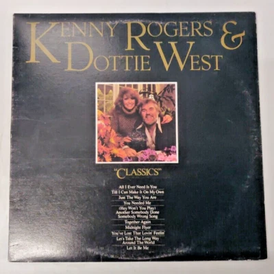 CLASSICS by Kenny Rogers & Dottie West Vinyl Record (1979) VG+/VG+ - Imagem 1 de 4