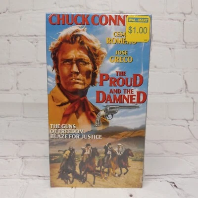 THE PROUD AND THE DAMNED-CHUCK CONNORS VHS (1990) New Sealed - Image 1 of 4
