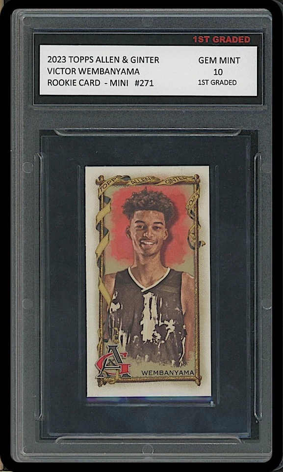 Victor Wembanyama 2023 Topps Allen & Ginter Mini 1st Graded 10 Rookie Card Spurs - Image 1 of 1