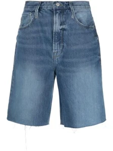 FRAME Frayed-Edge Denim Shorts Size 25 Waist (in) - NWT - Picture 1 of 4