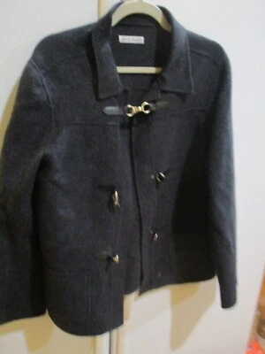 ALEXANDRA BARTLETT Carbón Fieltro Lana Preciosa Chaqueta Cárdigan L Foto 1 de 3