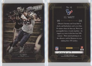 2015 Panini Black Friday Panini Collection Thick Stock /50 JJ Watt #17