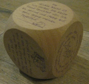 Gebetswürfel Tischgebete, natur - 6 Gebete Kinder - Bild 1 von 4