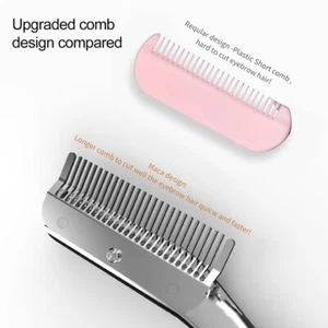 Stainless Steel Eyebrow Hair Scissors Comb Makeup Trimmer Beauty Tool - Picture 1 of 10