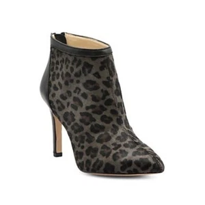 Botín Adrienne Vittadini Nyla Cuero Fino Estampado Animal, S 6M en Negro y Gris - Imagen 1 de 4
