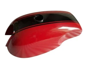 Triumph Norton Lyta Ajs Custom Cafe Racer Petrol Fuel Tank Cherry&Black/FIT FOR - Picture 1 of 3