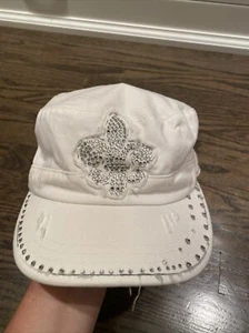 Dream Control Army Style Cadet Hat Cap Distressed Embellished Adjustable S/M - Picture 1 of 10