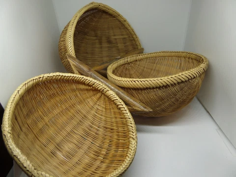 Set of 3 Wooven Wall Hanging Baskets Made in Philippines Cover