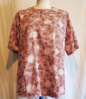 De Colección Años 70 Artistas Calzoncillo Ajustable con Corbatas Espalda Abierta en Marrón Rojizo Crema Estampado Floral S Foto 1 de 4