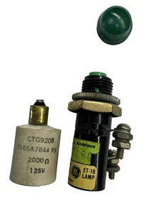 GE ET-16 LED 125V Indicator panel light 116B6709G1 GREEN resistor 0165A7844P3 - Picture 1 of 5