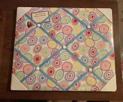 NewView Colorful Circles W Blue Ribbon French Memo Board 18.5” X 15.5” New - Image 1 of 4