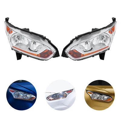 Headlight For 2014-2018 Ford Transit Connect Halogen Headlamps w/Bulb Left+Right - Imagem 1 de 4