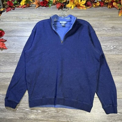 Sudadera Caribbean Joe Talla Grande Azul, Pullover, 1/4 Cremallera Simulada, Logo Foto 1 de 4