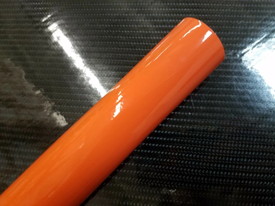 Rollo de película calcomanía adhesiva de vinilo naranja mandarina mate brillante para envolver automóviles Foto 1 de 1