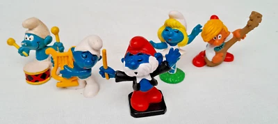 fünf Schlümpfe - 3  Musiker - Dirigent - Tänzerin - Bild 1 von 4