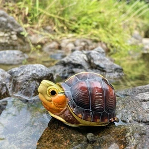 【In-Stock】Animal Heavenly Body Chinese Box Turtle Cuora flavomarginata Statue - Picture 1 of 4