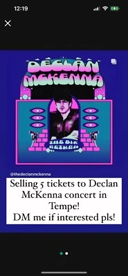 Declan McKenna Concert Tickets - Phoenix AZ, Tempe AZ TONIGHT! 10/17/2023 - Image 1 of 2