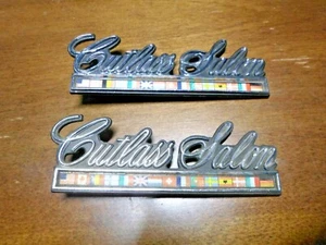 1979 Oldsmobile Cutlass Salon - Inner Door Cutlass Salon Emblem Pair - Picture 1 of 7