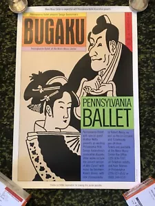 PENNSYLVANIA BALLET Color Lithographed Poster Bagaku 27 X 18” - Picture 1 of 8
