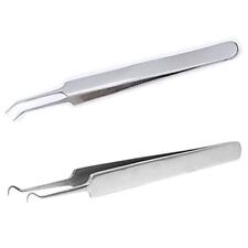 Glamza Blackhead Professional Stainless Steel Set Whiteheads Tweezer And Curved