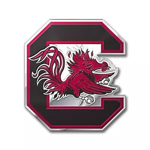 South Carolina Gamecocks Emblema NCAA Adesivo Decalcomania Alluminio 3x3,25 Pollici - Foto 1 di 1