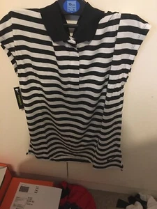 Women's Striped Golf Polo Nike Dri-FIT - M - BV6074-010 - Picture 1 of 2