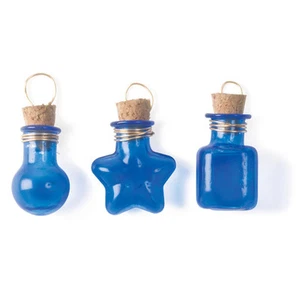 Dijes de botella azul cobalto Steampunk - hallazgo de joyas - Imagen 1 de 1