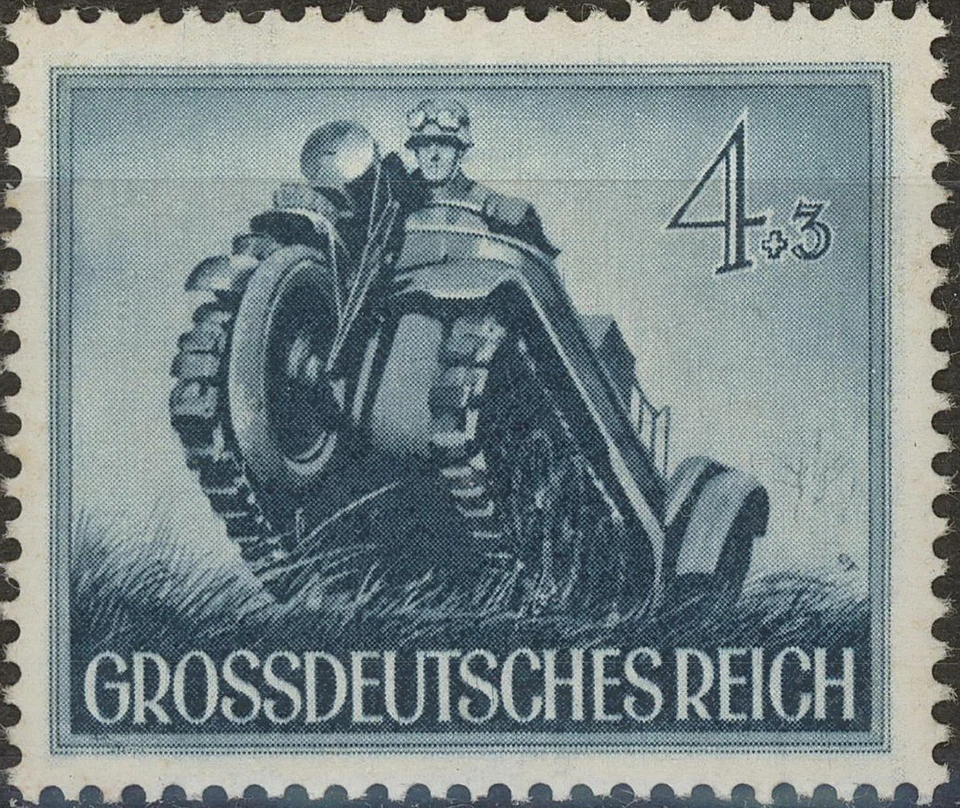 SALE: Stamp Germany Mi 874 Sc B258 1944 WW2 Army Motor Vehicle Tank Wehrmacht MH - Image 1 of 1