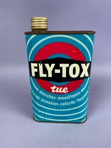 FLY-TOX (Insect Killer) Vintage French Advertising Tin Can - Picture 1 of 6