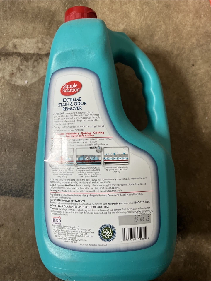 Limpiador enzimático Simple Solution Extreme removedor de manchas y olores para mascotas Foto 1 de 1