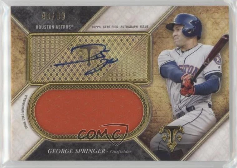 2017 Topps Triple Threads Unity Jumbo Relics /99 George Springer #UAJR-GS Auto - Image 1 of 2