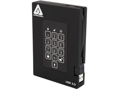 APRICORN Aegis Padlock Fortress 1TB USB 3.0 Portable FIPS 140-2 Encrypted - Image 1 of 4