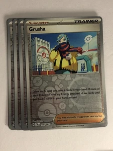 Pokemon TCG Paldea Evolved 4x Playset Reverse Holographic Grusha 184/193 NM - Picture 1 of 2