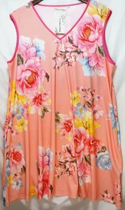 Southern Stitch XXL Sleeveless A-Line Midi Dress w/ Pockets NWT Pink - Picture 1 of 10