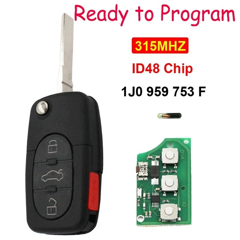 Mando a distancia para Volkswagen Beetle Passat 1998-2021 NBG8137T, 1J0 959 753 F Foto 1 de 1