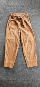 Madewell Paperbag Hose Damen Größe 25 braun Bindegürtel - Bild 1 von 11