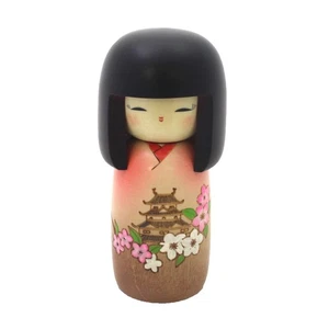 Muñeca Kokeshi Original Castillo Ciudad Hecha en Japón - Imagen 1 de 7
