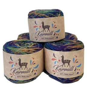 Alpakawolle Knäuel 100% Baby Alpaka Garn 5 Stück Sport Gewicht Fantasy BA028 - Bild 1 von 5