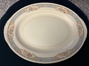 "Plato ovalado Homer Laughlin con cáscara de huevo Nautilus azul amanecer 11,5""" - Imagen 1 de 3