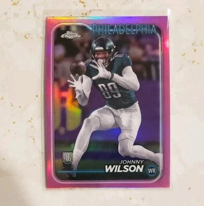 2024 Topps Chrome Johnny Wilson Philadelphia Eagles Pink Refractor RC #231 - Picture 1 of 2