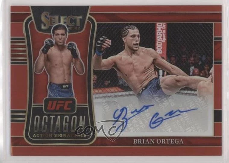 2022 Panini Select UFC Octagon Action Signatures Red Prizm /99 Brian Ortega Auto - Image 1 of 2