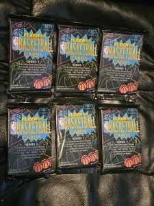 1994-95 Fleer NBA Basketball Series 1  6x Pack Lot! - New Factory Sealed Packs! - Picture 1 of 3