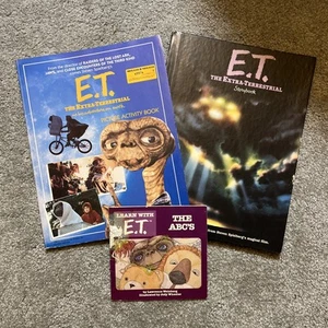 Vintage 1980er ET Extra Terrestrial x3 Buch Lot *LESEN* Malbuch Spielzeug "R" USA - Bild 1 von 14