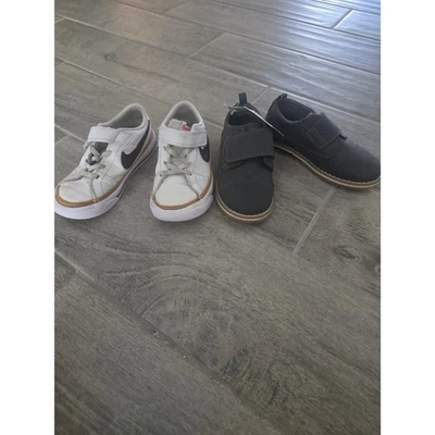Two Pair Kids Nike Blazer Low Sneakers & Cat & Jack Dress Shoes Size 10 - Image 1 of 4