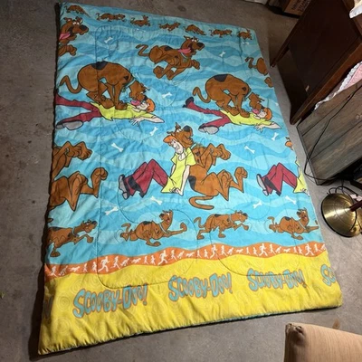 Vintage 1998 Dan River Scooby-Doo Kids Reversible Twin Flat Fitted Comforter  - Image 1 of 4