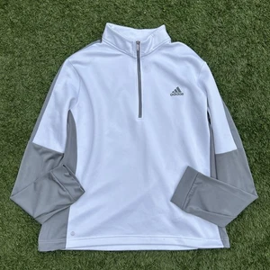 Adidas Golf Windbreaker Colorblock 1/4 Zip Pullover Top White - HM2587 - Picture 1 of 11