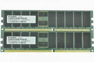 Elpida 512mb ddr sdram pc2100 memory, 184p - Picture 1 of 1