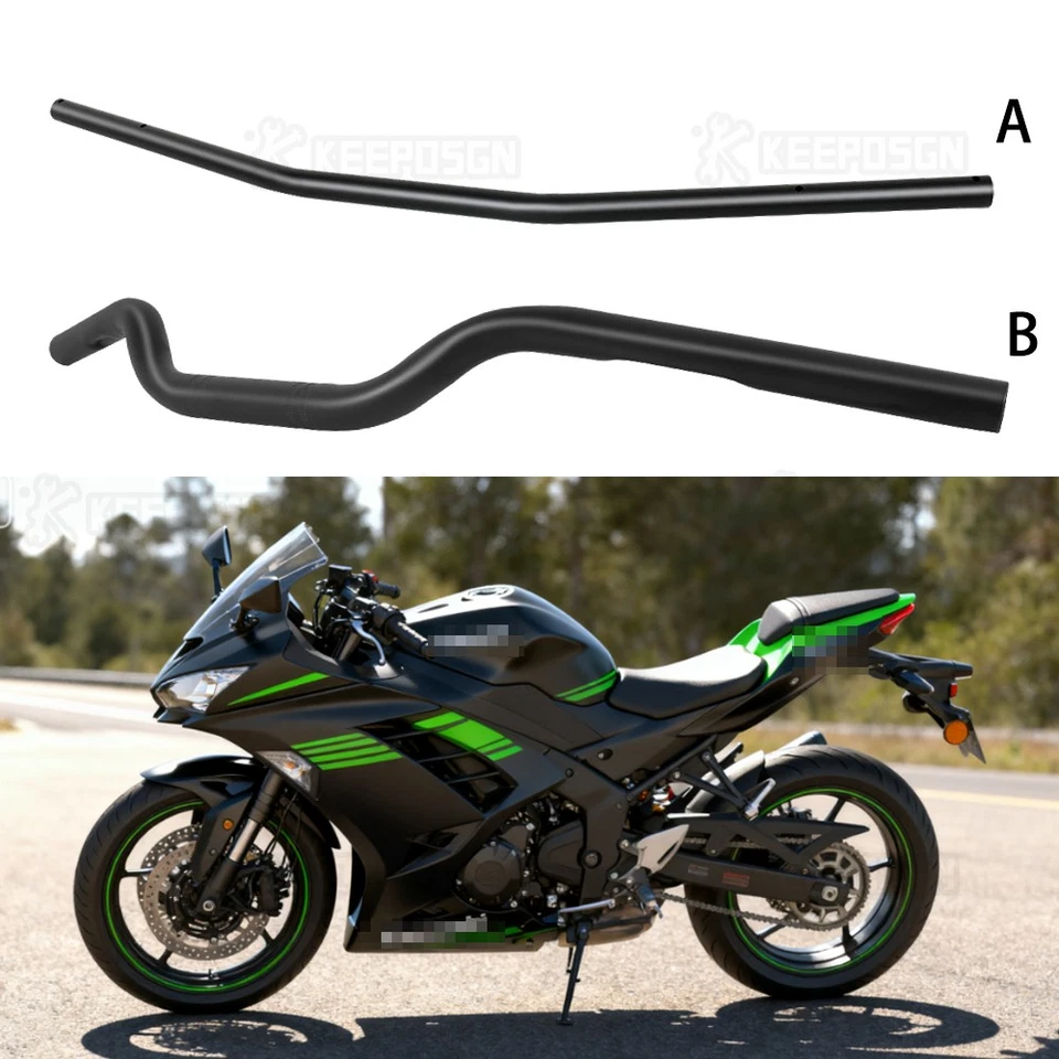 For Kawasaki Ninja 650 650R 125 Motorcycle 7/8" Drag Bar Handlebars Drag Bars - Image 1 of 4